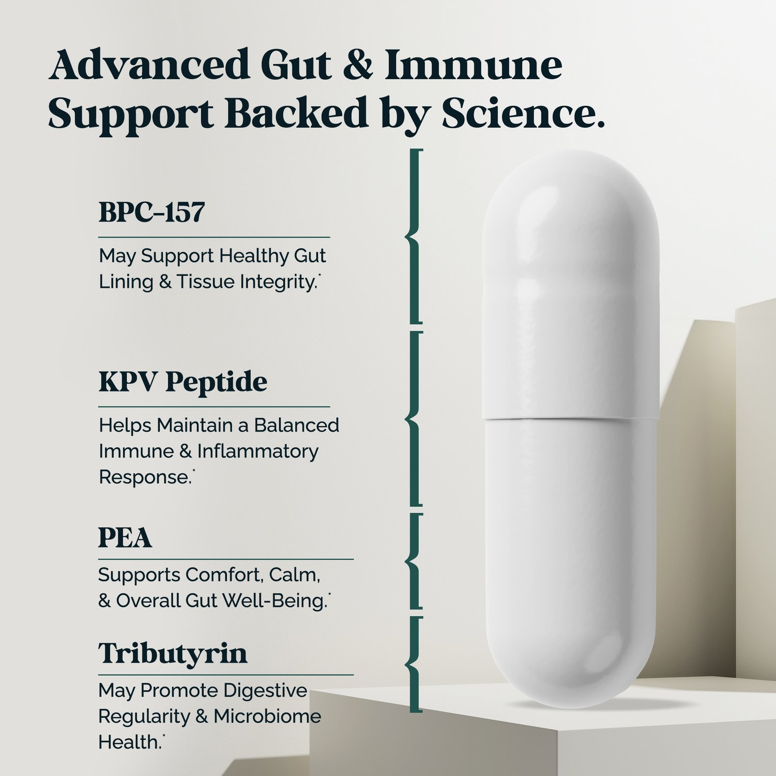 Gut Inflammation BPC-157 KPV PEA Tributyrin Capsules - Image 6