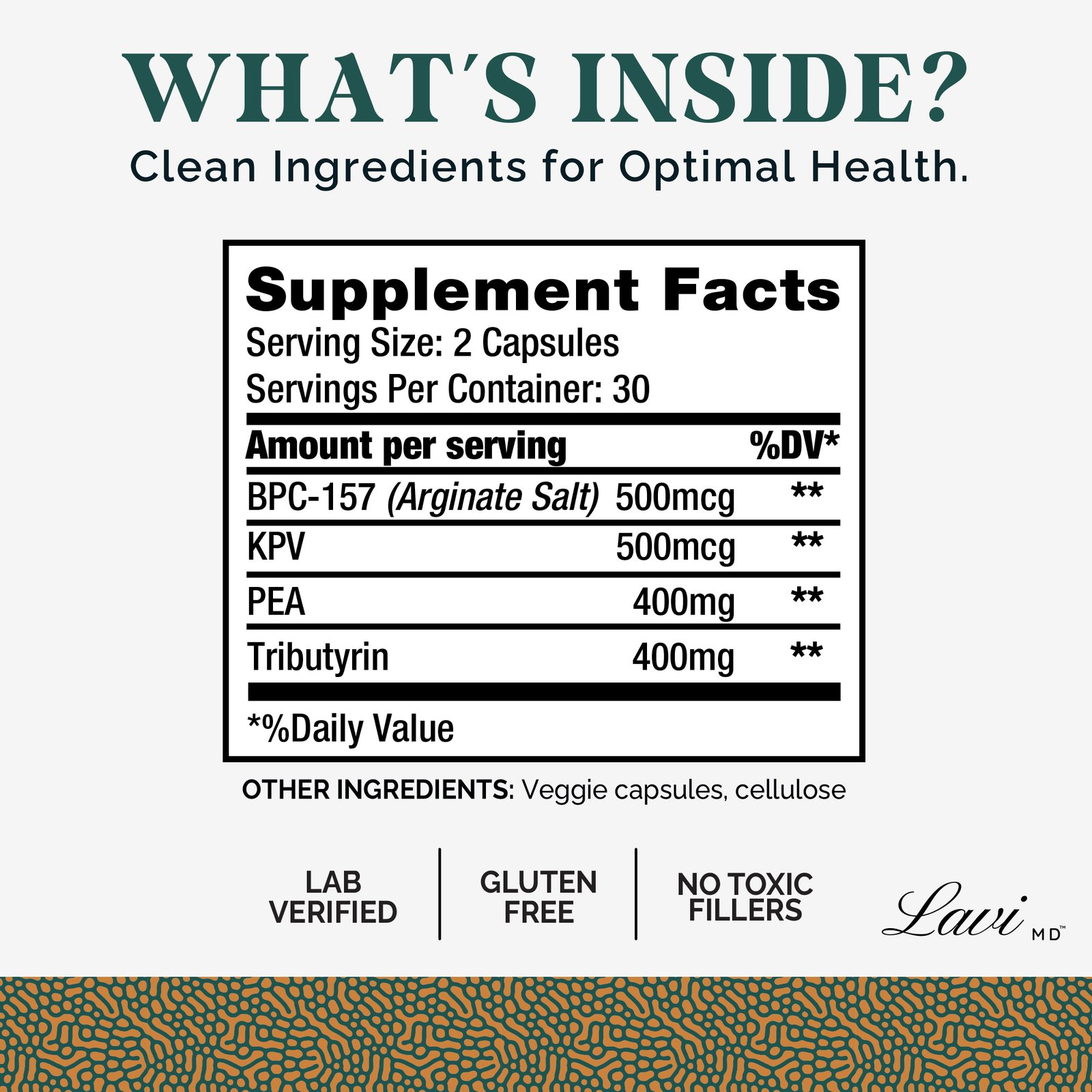 Gut Inflammation BPC-157 KPV PEA Tributyrin Capsules - Image 3